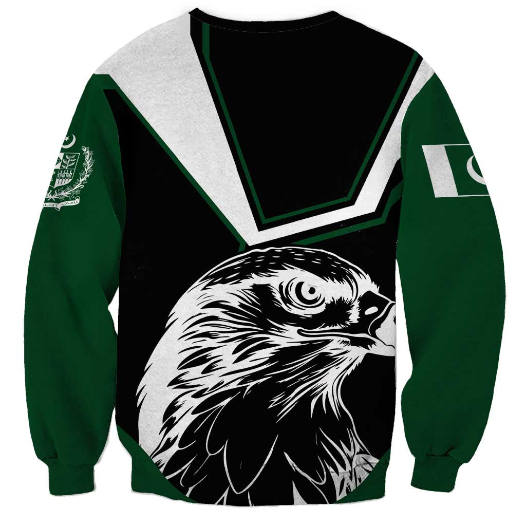 Pakistan Emblem Sweatshirt Eagle-Shaped Design with National Symbol