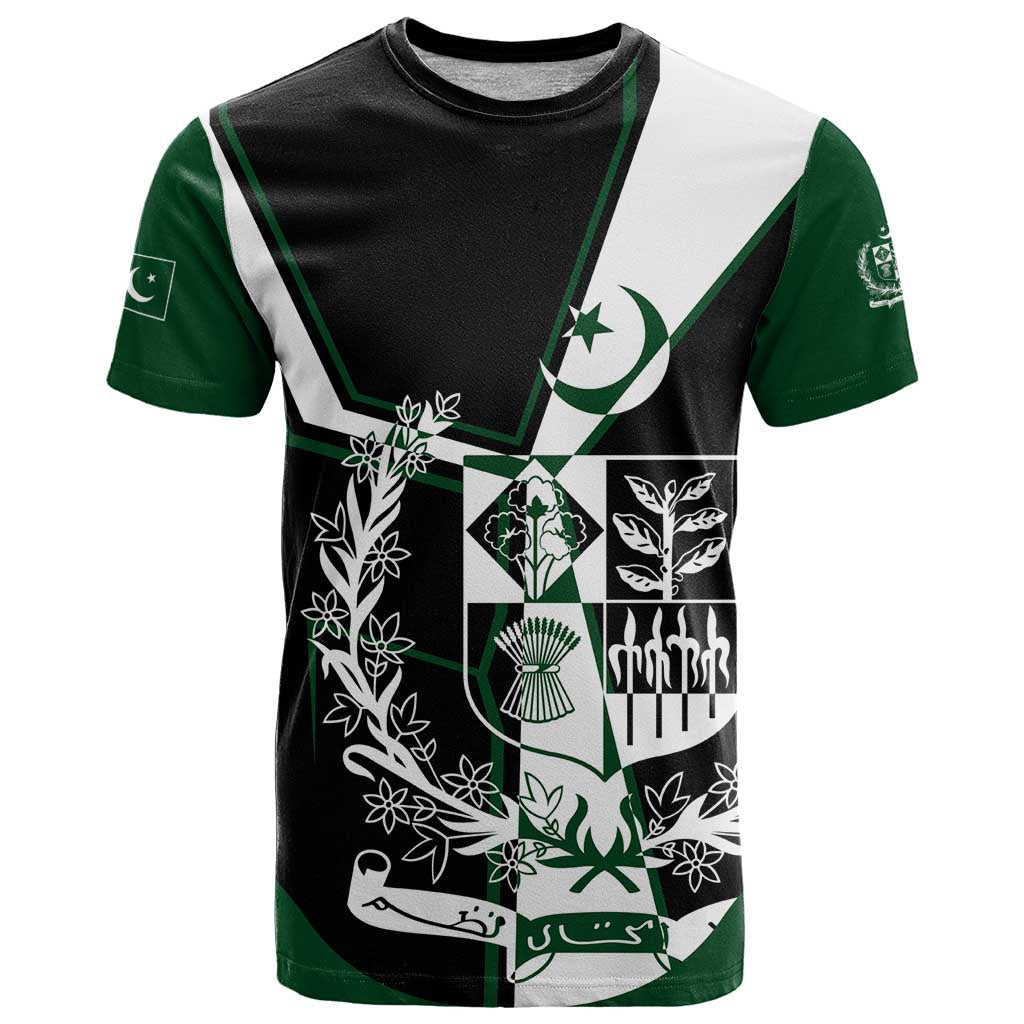 Pakistan Emblem T Shirt Eagle-Shaped Design with National Symbol