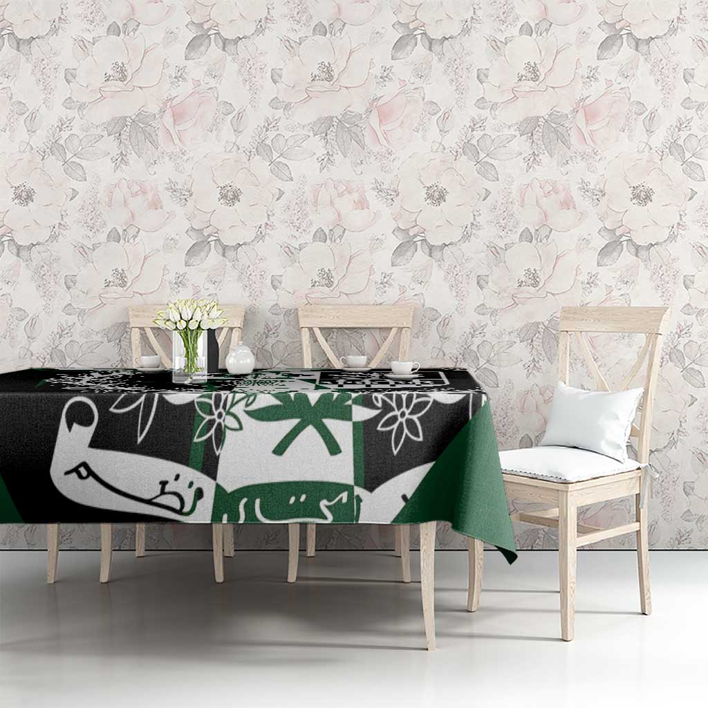 Pakistan Emblem Tablecloth Eagle-Shaped Design with National Symbol
