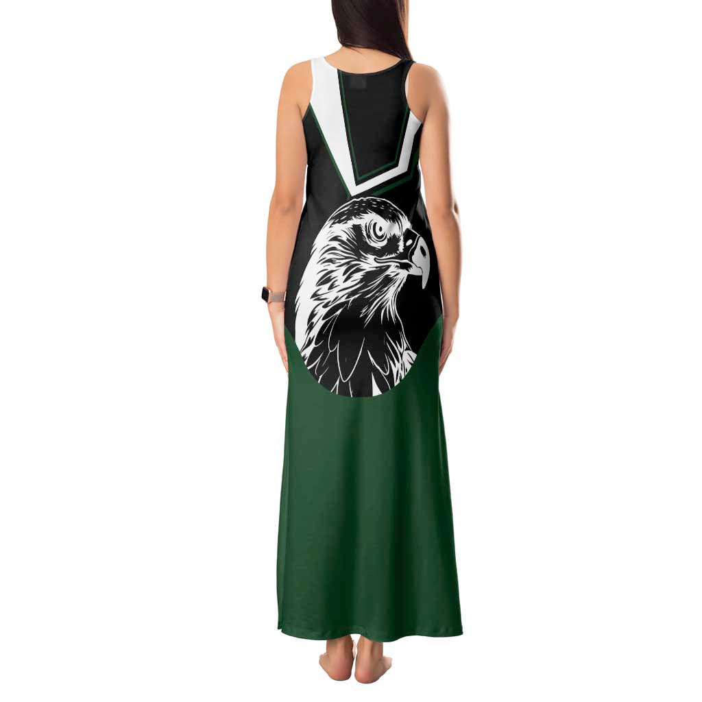 Pakistan Emblem Tank Maxi Dress Eagle-Shaped Design with National Symbol