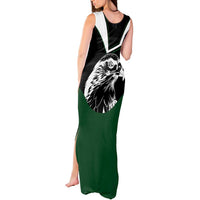 Pakistan Emblem Tank Maxi Dress Eagle-Shaped Design with National Symbol