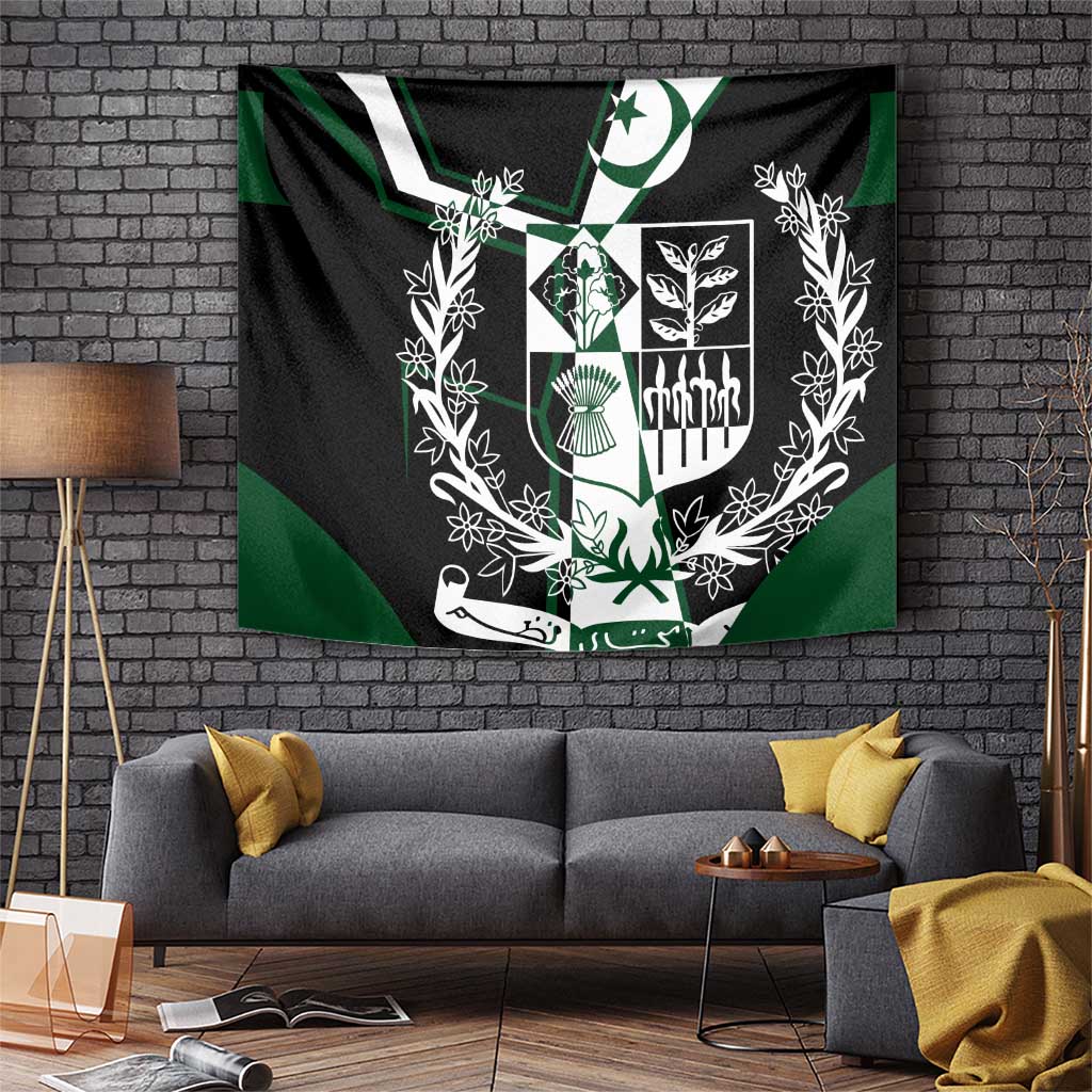 Pakistan Emblem Tapestry Eagle-Shaped Design with National Symbol