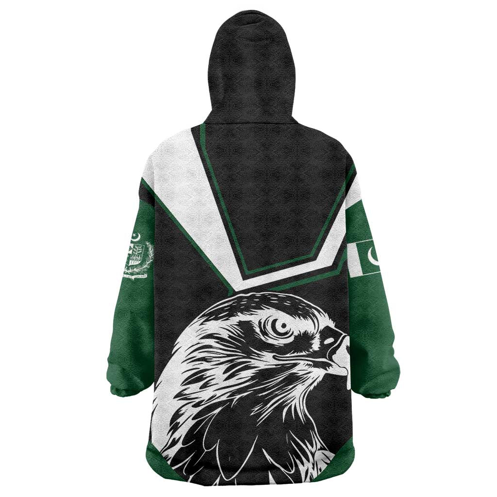 Pakistan Emblem Wearable Blanket Hoodie Eagle-Shaped Design with National Symbol