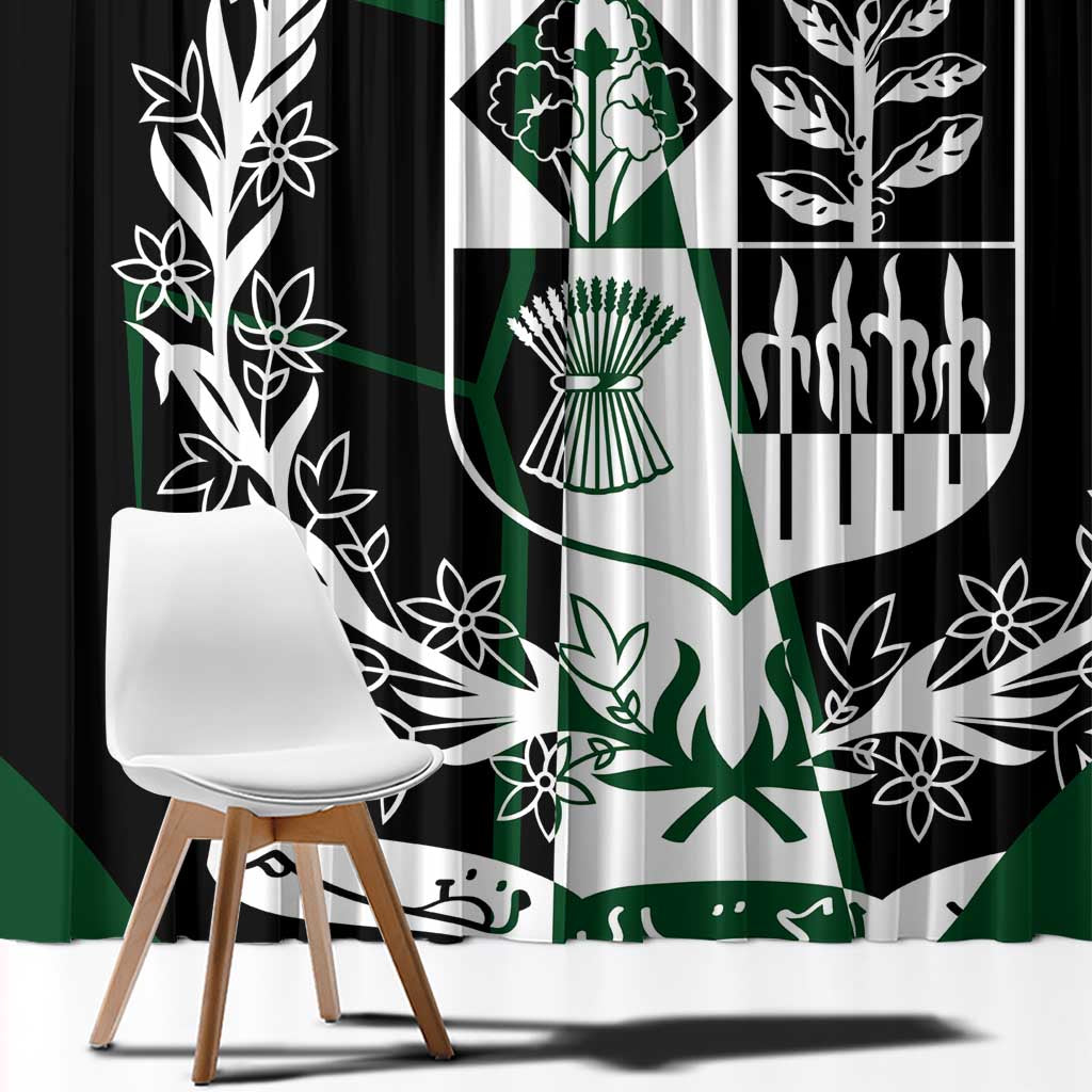 Pakistan Emblem Window Curtain Eagle-Shaped Design with National Symbol