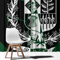 Pakistan Emblem Window Curtain Eagle-Shaped Design with National Symbol