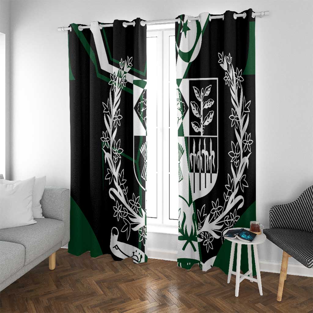 Pakistan Emblem Window Curtain Eagle-Shaped Design with National Symbol