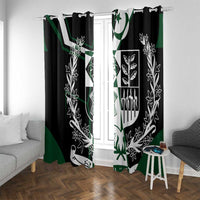 Pakistan Emblem Window Curtain Eagle-Shaped Design with National Symbol