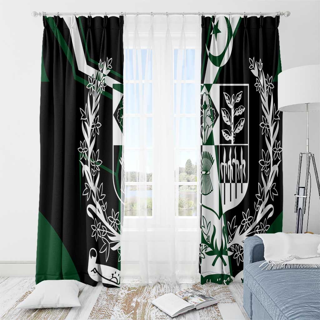 Pakistan Emblem Window Curtain Eagle-Shaped Design with National Symbol