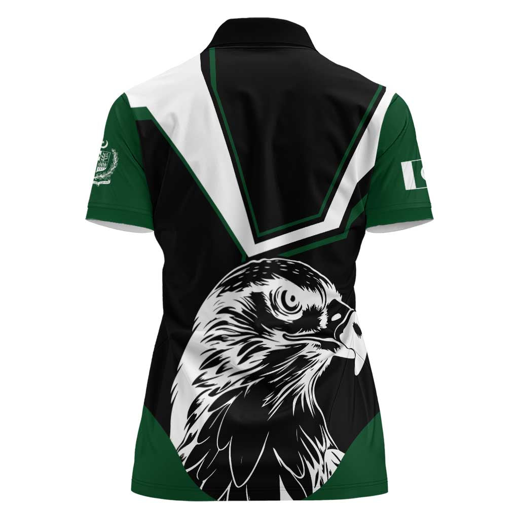 Pakistan Emblem Women Polo Shirt Eagle-Shaped Design with National Symbol