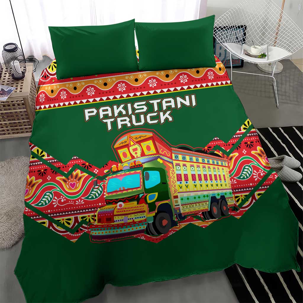 Pakistan Truck Art Bedding Set National Emblem & Traditional Patterns