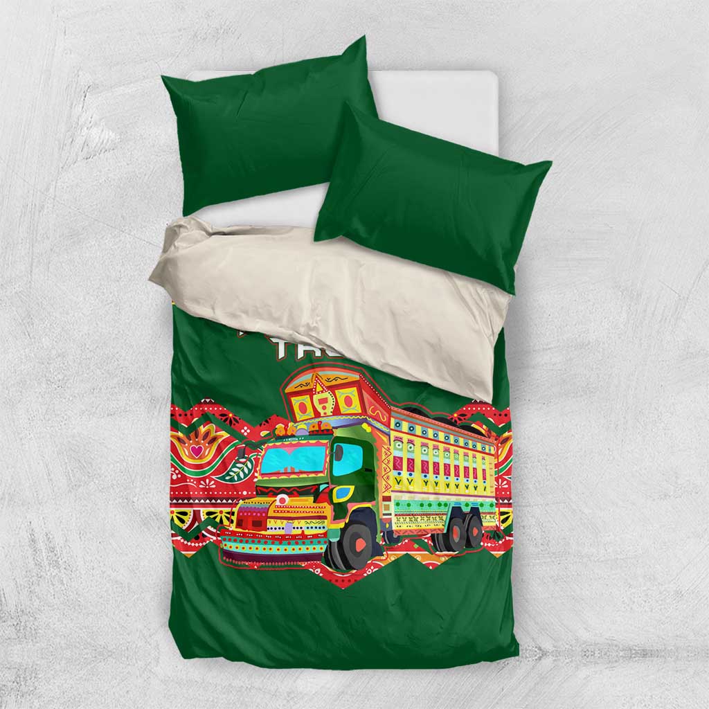 Pakistan Truck Art Bedding Set National Emblem & Traditional Patterns