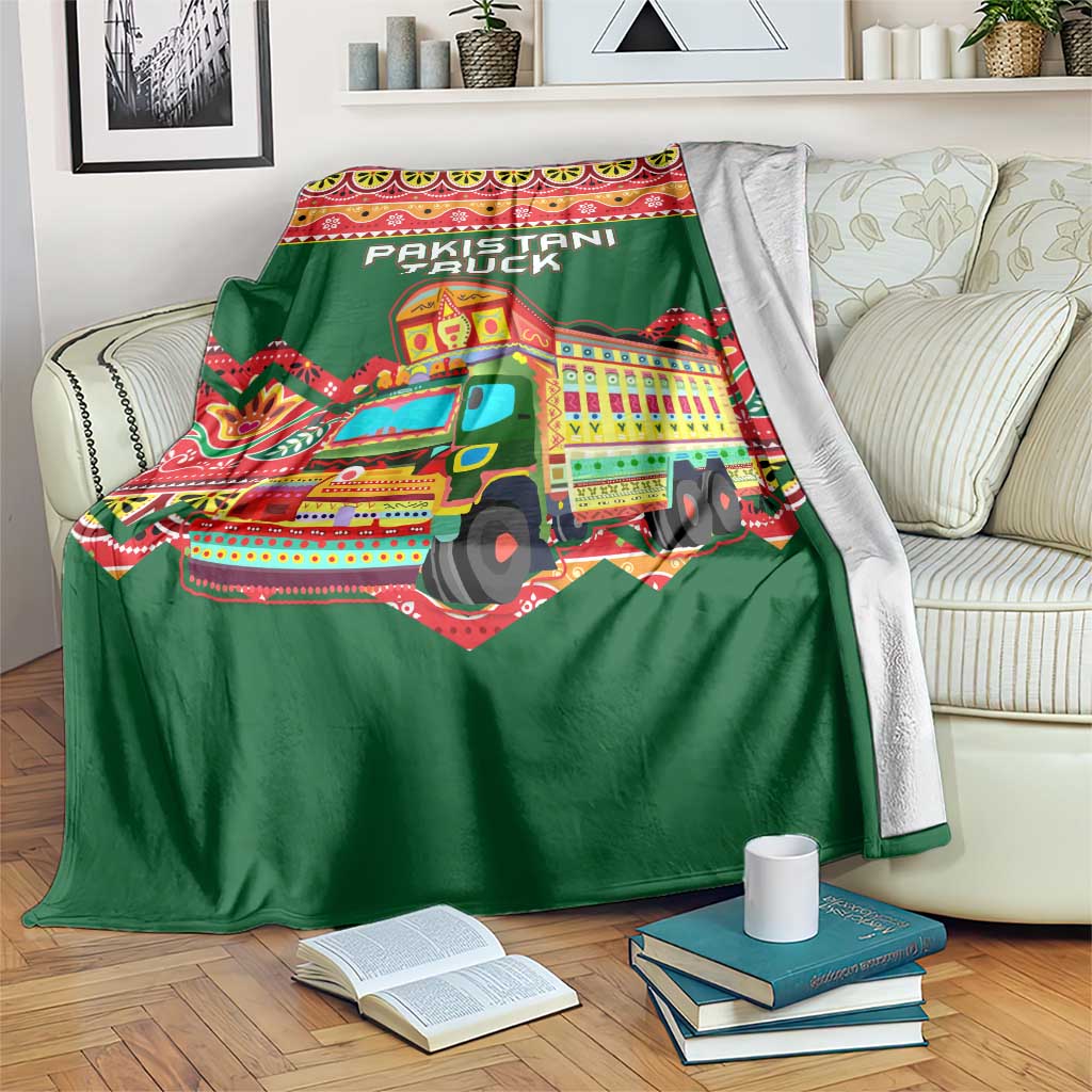 Pakistan Truck Art Blanket National Emblem & Traditional Patterns