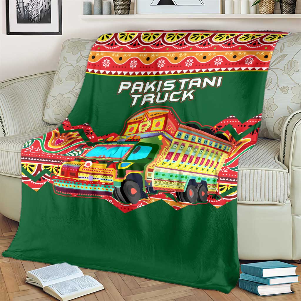 Pakistan Truck Art Blanket National Emblem & Traditional Patterns