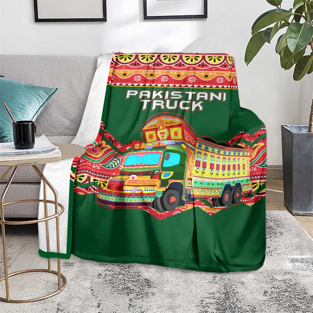 Pakistan Truck Art Blanket National Emblem & Traditional Patterns