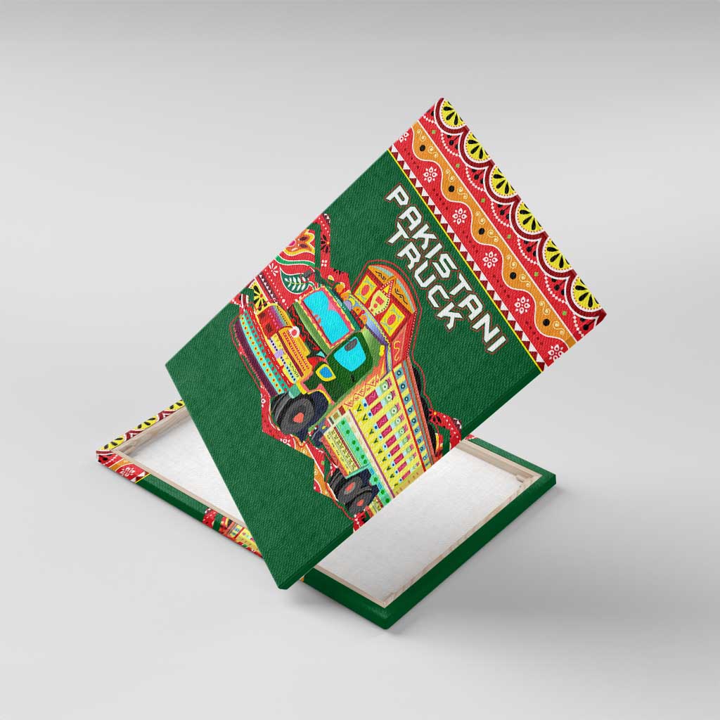 Pakistan Truck Art Canvas Wall Art National Emblem & Traditional Patterns