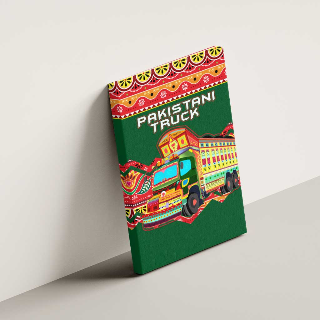 Pakistan Truck Art Canvas Wall Art National Emblem & Traditional Patterns