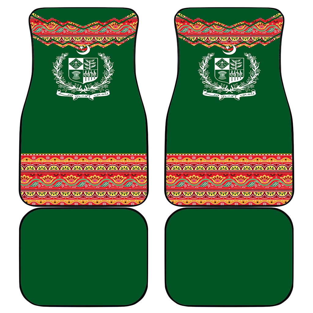 Pakistan Truck Art Car Mats National Emblem & Traditional Patterns