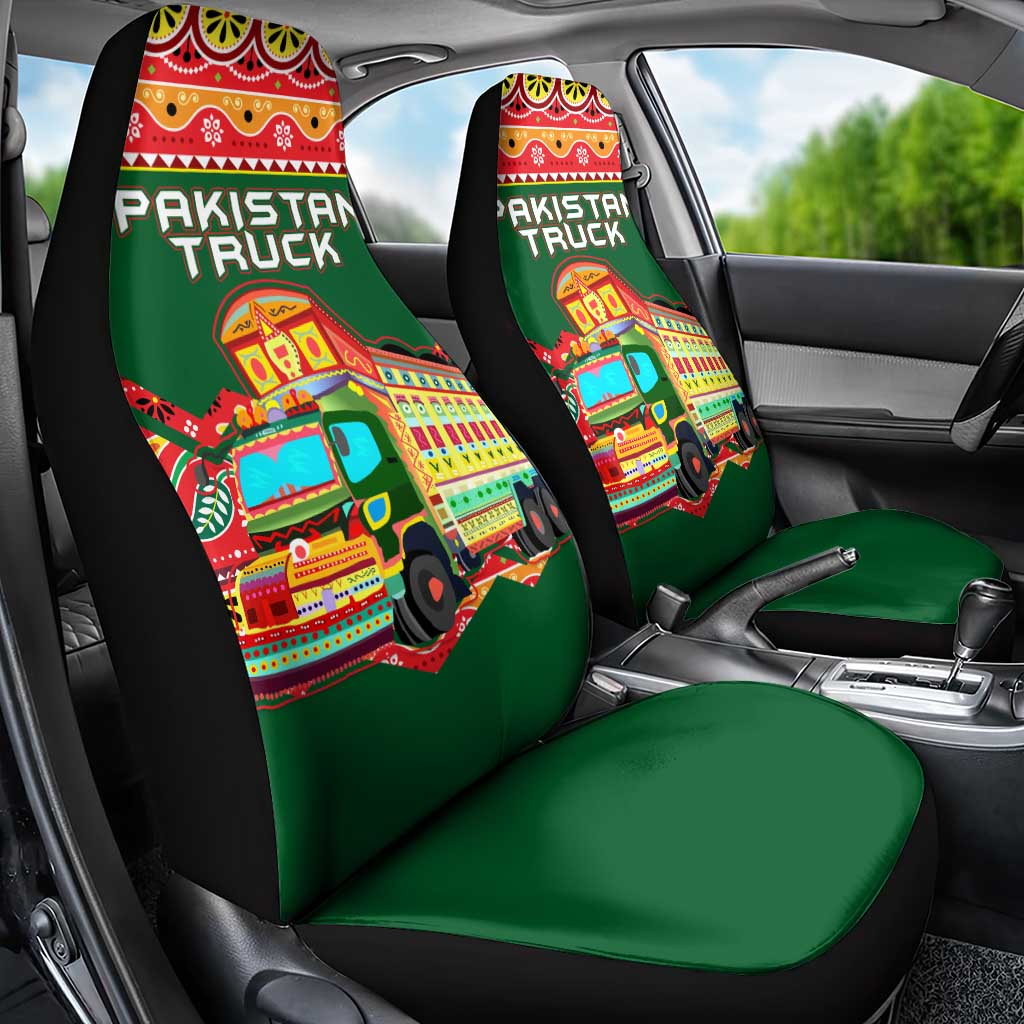 Pakistan Truck Art Car Seat Cover National Emblem & Traditional Patterns