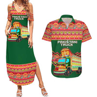 Pakistan Truck Art Couples Matching Summer Maxi Dress and Hawaiian Shirt National Emblem & Traditional Patterns