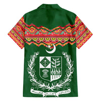 Pakistan Truck Art Family Matching Off Shoulder Short Dress and Hawaiian Shirt National Emblem & Traditional Patterns