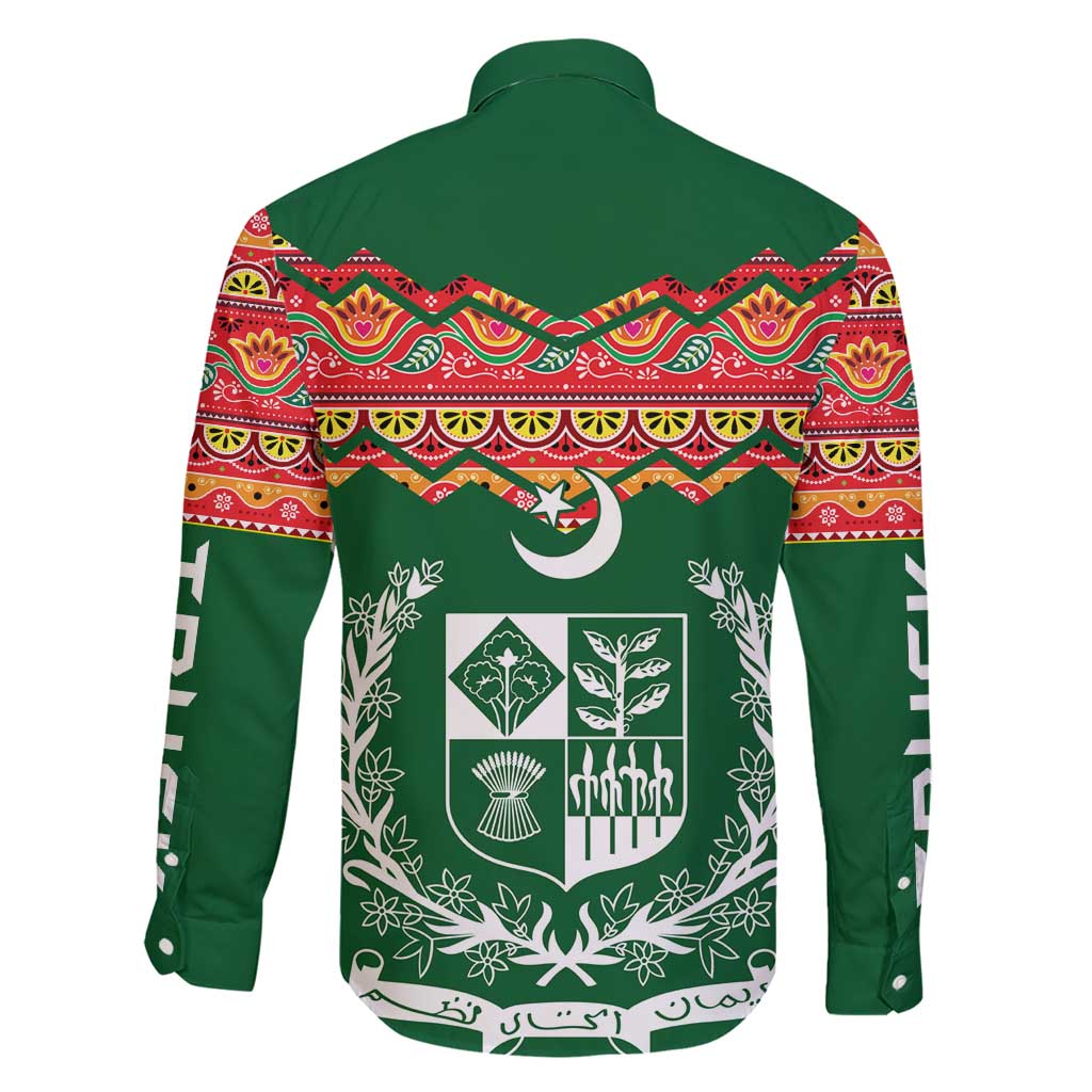 Pakistan Truck Art Family Matching Short Sleeve Bodycon Dress and Hawaiian Shirt National Emblem & Traditional Patterns