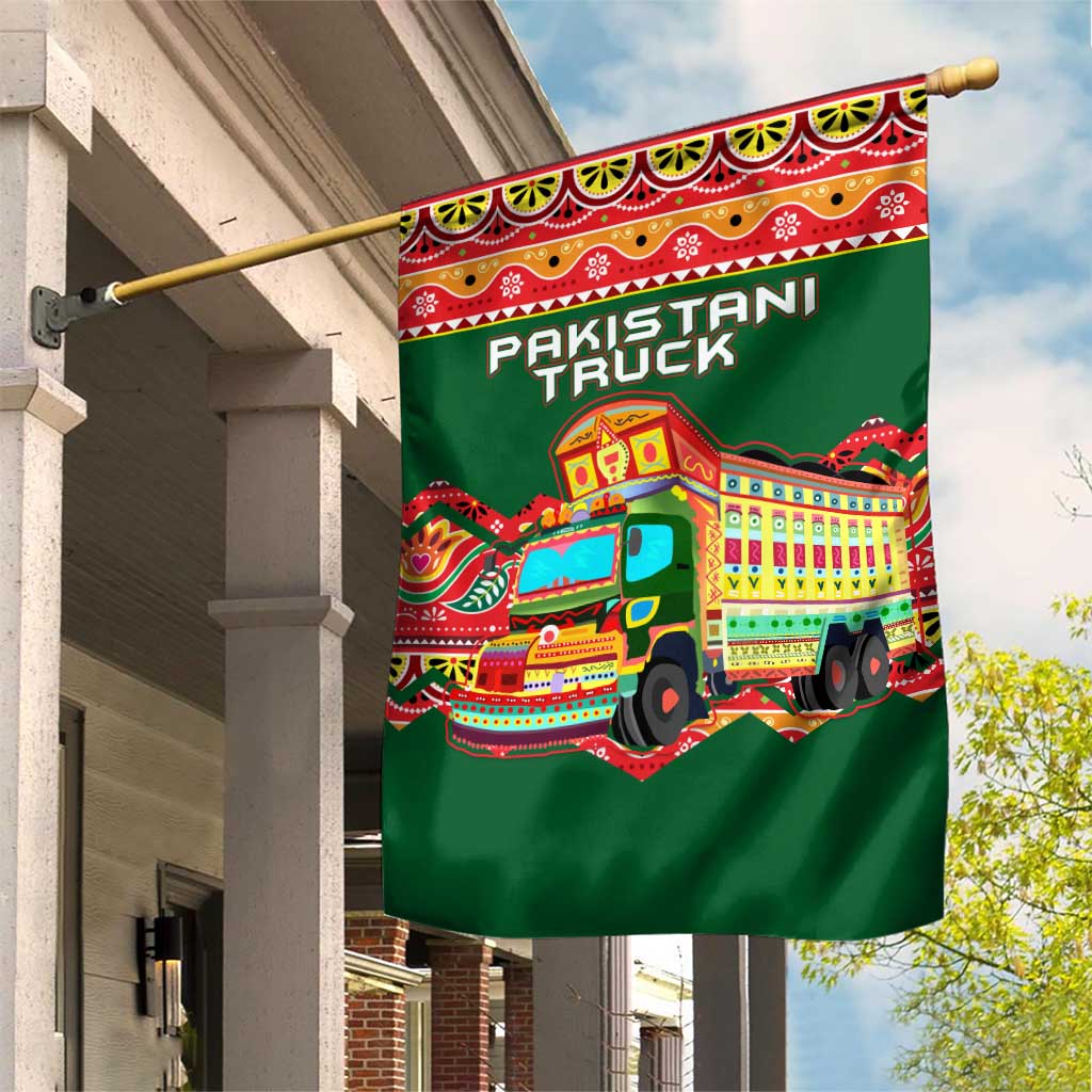 Pakistan Truck Art Garden Flag National Emblem & Traditional Patterns