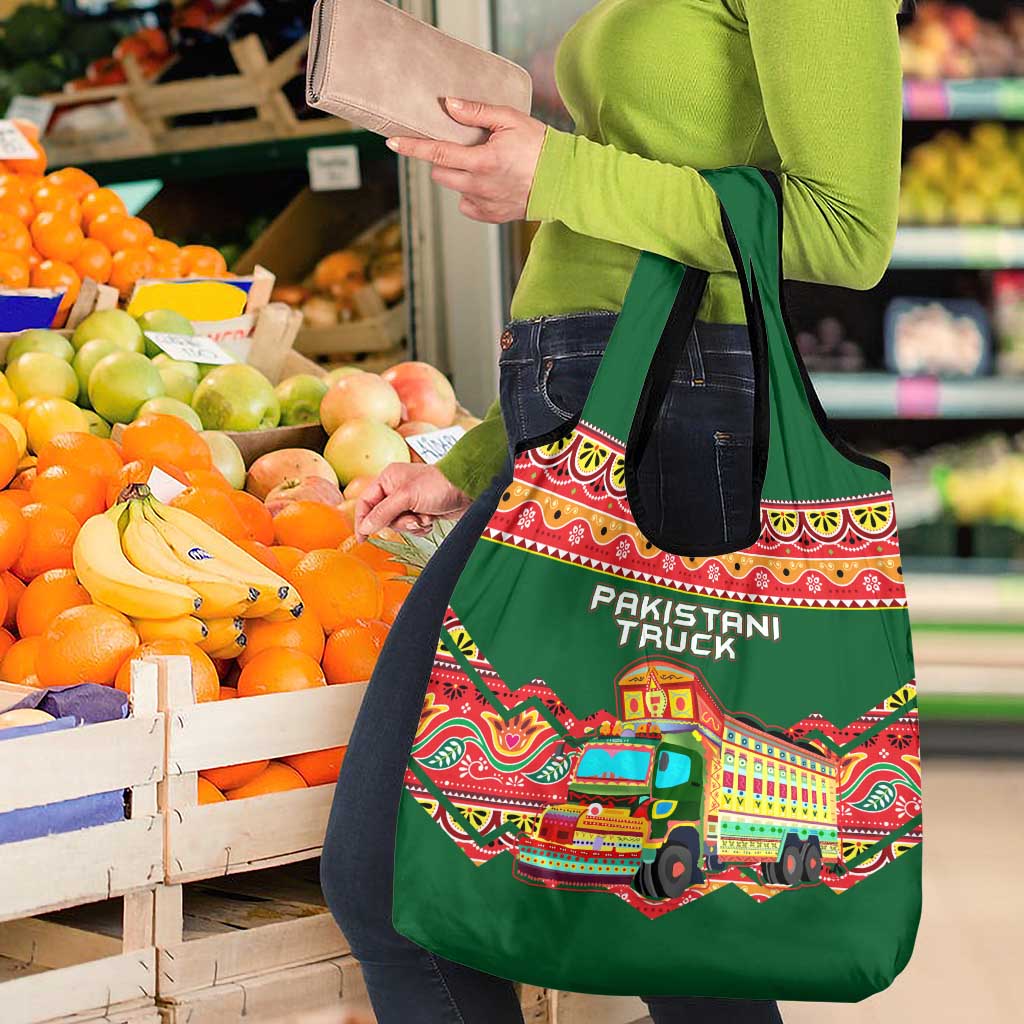 Pakistan Truck Art Grocery Bag National Emblem & Traditional Patterns