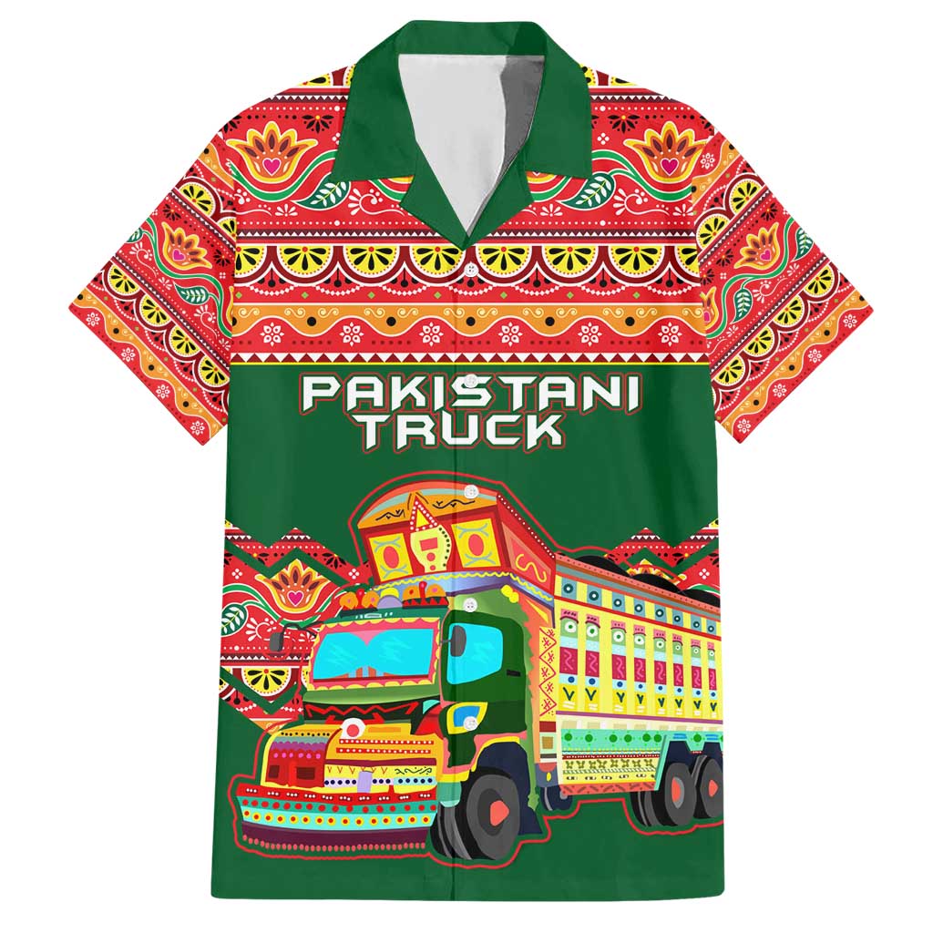 Pakistan Truck Art Hawaiian Shirt National Emblem & Traditional Patterns