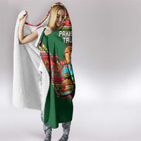 Pakistan Truck Art Hooded Blanket National Emblem & Traditional Patterns