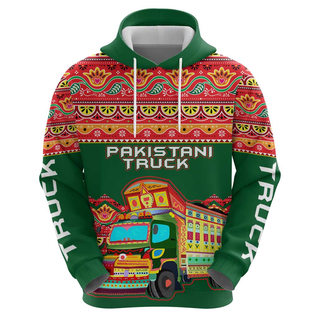 Pakistan Truck Art Hoodie National Emblem & Traditional Patterns