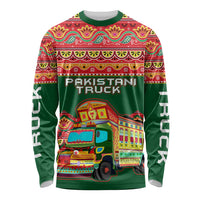Pakistan Truck Art Long Sleeve Shirt National Emblem & Traditional Patterns