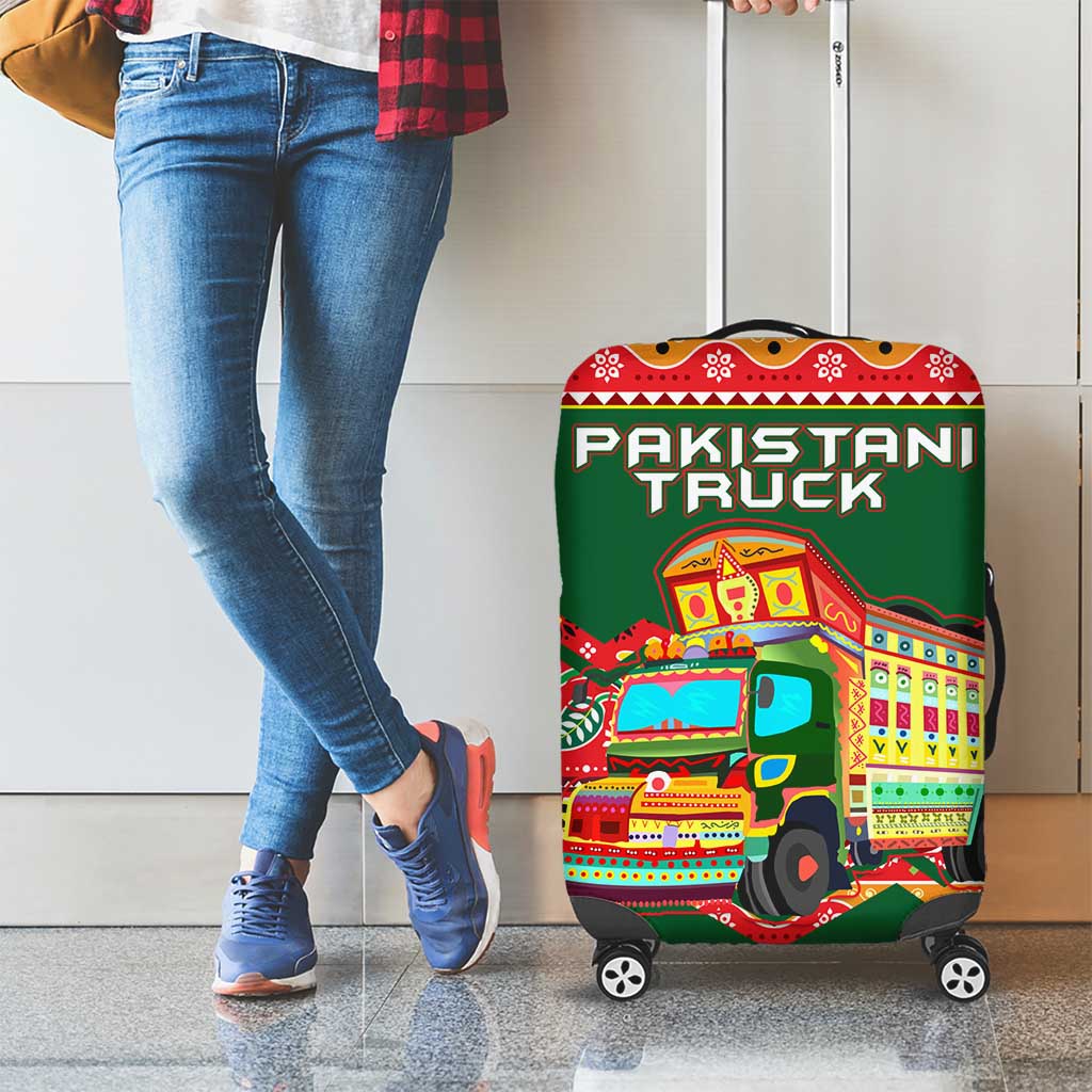 Pakistan Truck Art Luggage Cover National Emblem & Traditional Patterns