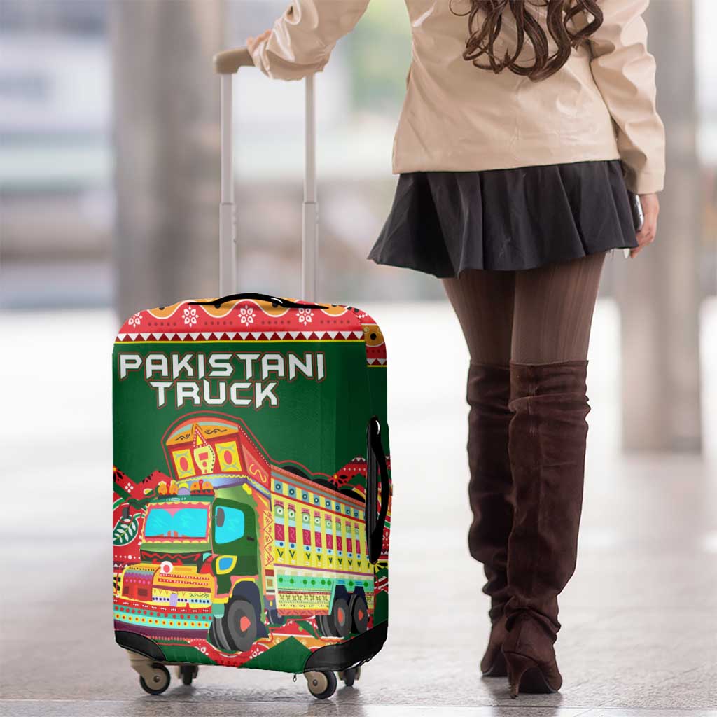 Pakistan Truck Art Luggage Cover National Emblem & Traditional Patterns