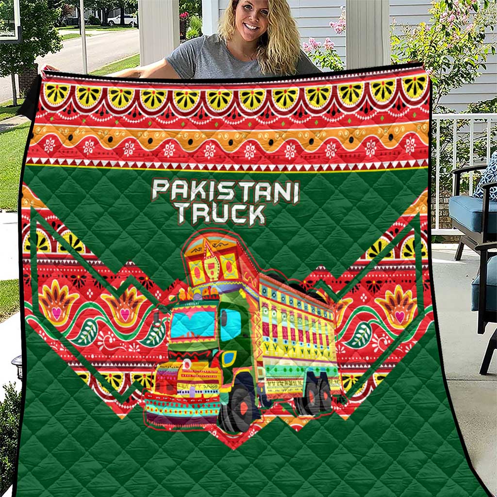 Pakistan Truck Art Quilt National Emblem & Traditional Patterns