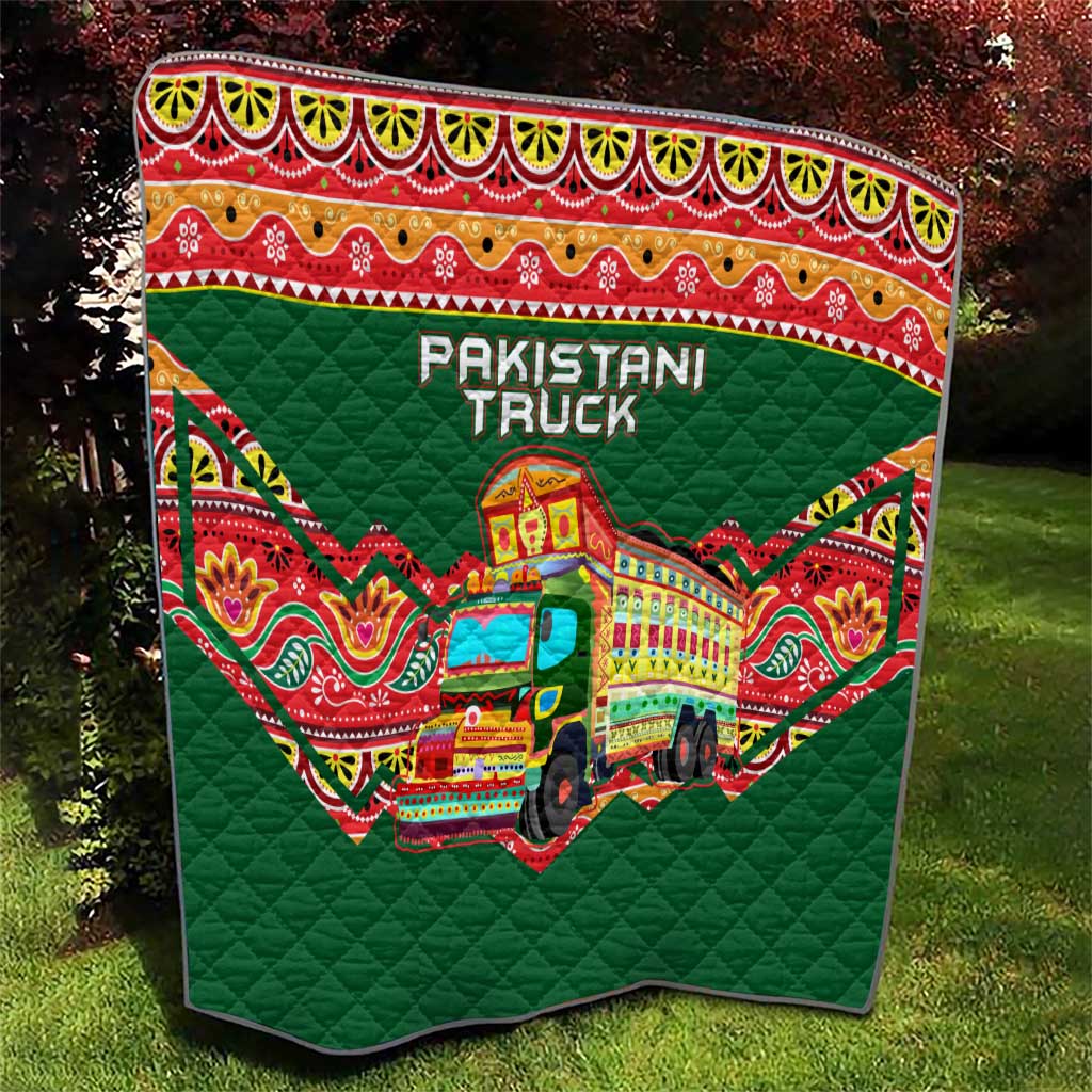 Pakistan Truck Art Quilt National Emblem & Traditional Patterns