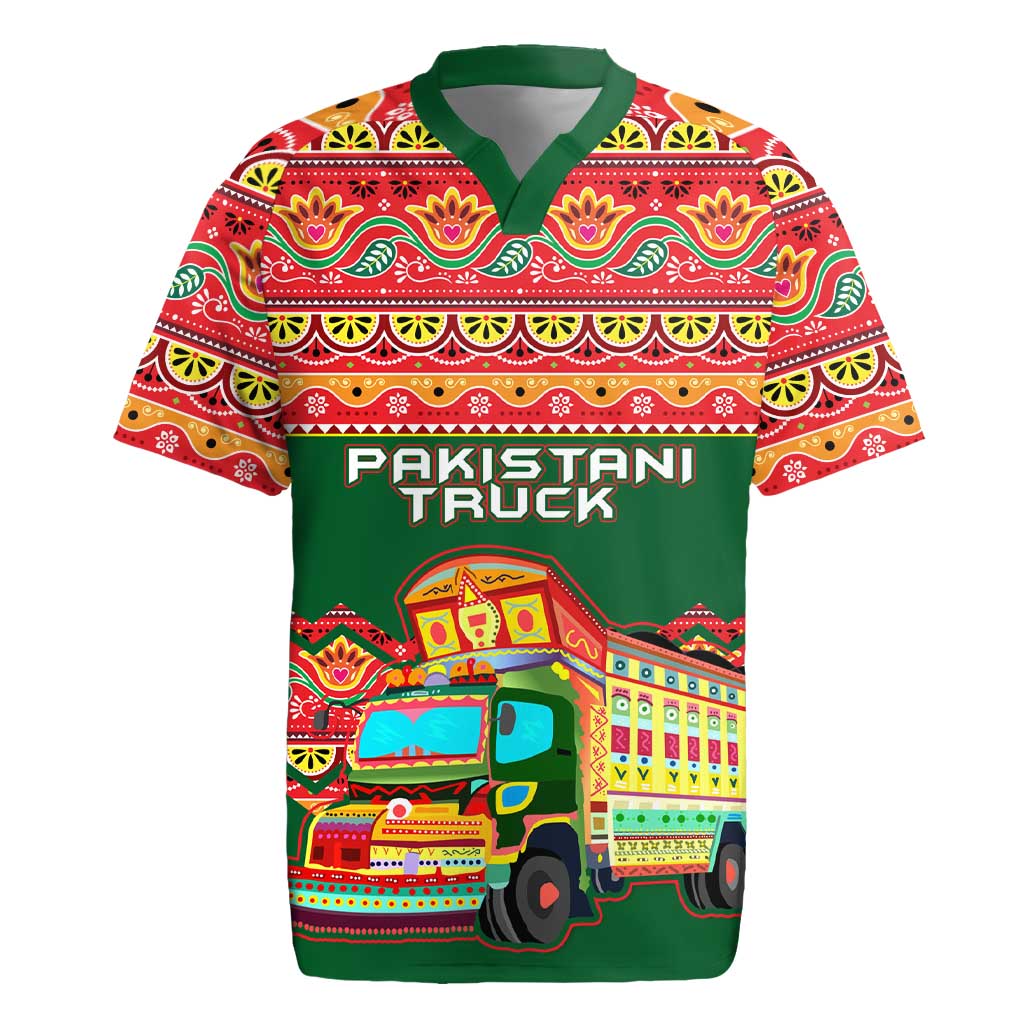 Pakistan Truck Art Rugby Jersey National Emblem & Traditional Patterns