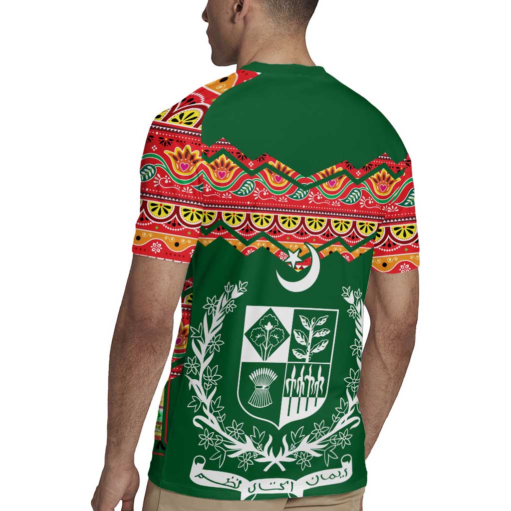 Pakistan Truck Art Rugby Jersey National Emblem & Traditional Patterns