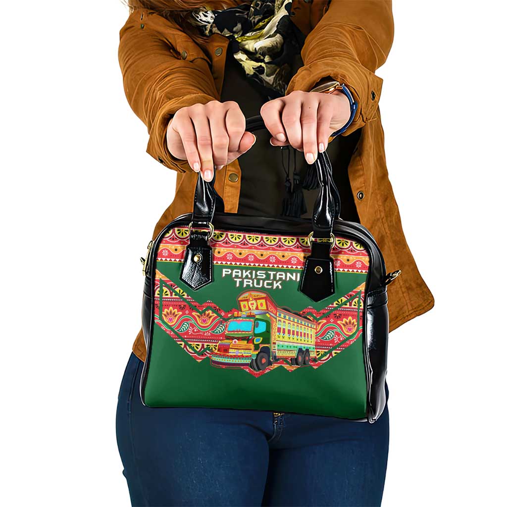 Pakistan Truck Art Shoulder Handbag National Emblem & Traditional Patterns