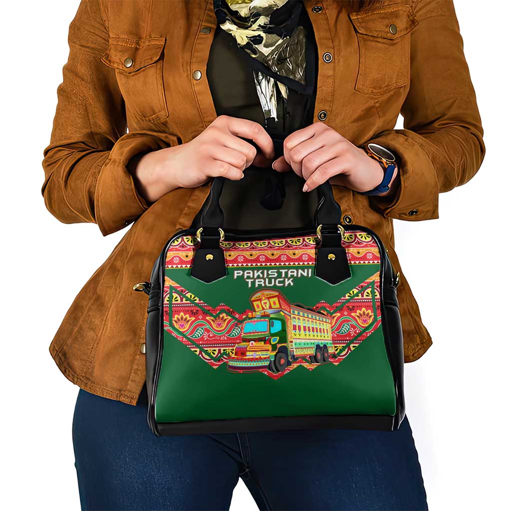 Pakistan Truck Art Shoulder Handbag National Emblem & Traditional Patterns