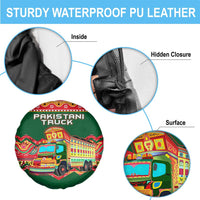 Pakistan Truck Art Spare Tire Cover National Emblem & Traditional Patterns