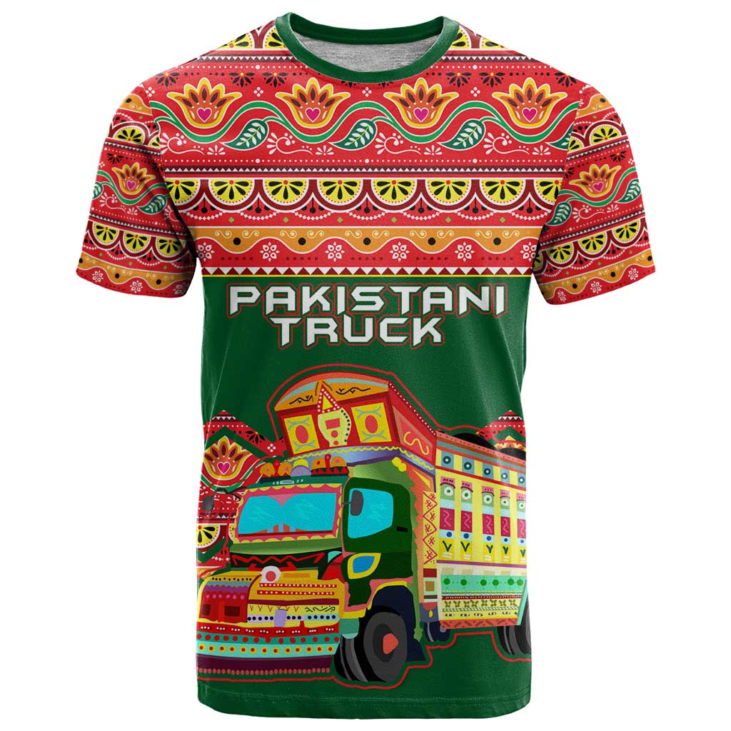 Pakistan Truck Art T Shirt National Emblem & Traditional Patterns