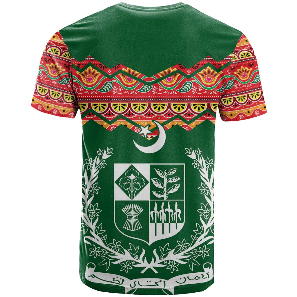 Pakistan Truck Art T Shirt National Emblem & Traditional Patterns