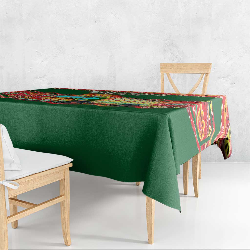 Pakistan Truck Art Tablecloth National Emblem & Traditional Patterns