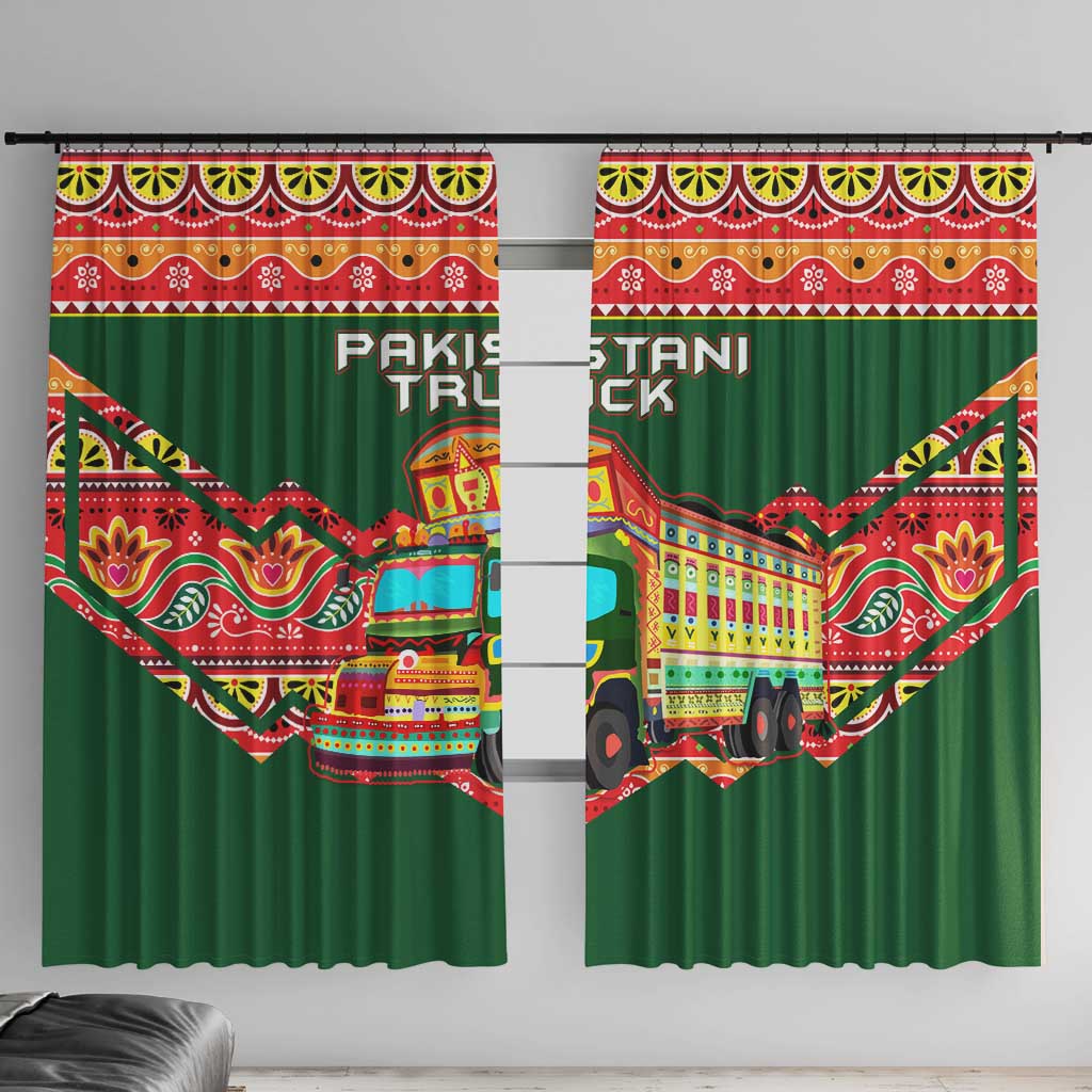Pakistan Truck Art Window Curtain National Emblem & Traditional Patterns