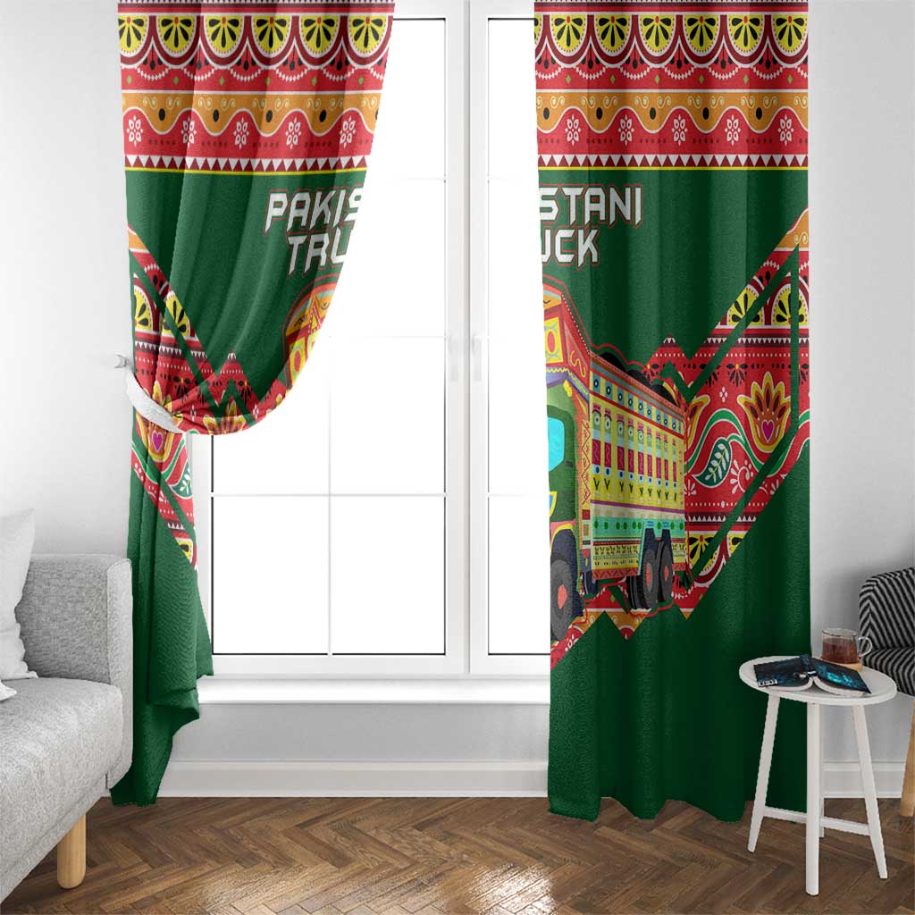 Pakistan Truck Art Window Curtain National Emblem & Traditional Patterns