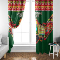 Pakistan Truck Art Window Curtain National Emblem & Traditional Patterns