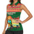 Pakistan Truck Art Women Sleeveless Polo Shirt National Emblem & Traditional Patterns