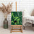 Pakistan Cricket Canvas Wall Art Sporty Style with Flag Stars & Player Illustration