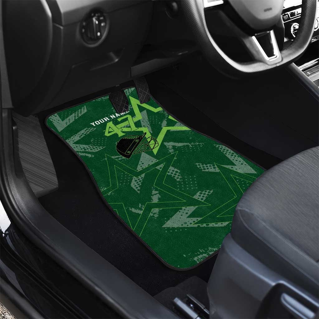 Pakistan Cricket Car Mats Sporty Style with Flag Stars & Player Illustration