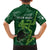 Pakistan Cricket Family Matching Off The Shoulder Long Sleeve Dress and Hawaiian Shirt Sporty Style with Flag Stars & Player Illustration